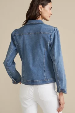 Soft Surroundings Diana Shapely Denim Jacket| Toppers|Jackets & Coats