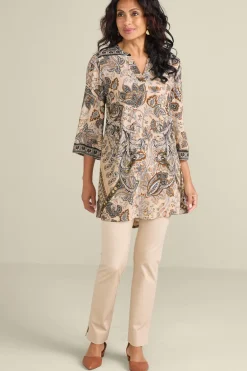 Soft Surroundings Dona 3/4 Sleeve Tunic| Tops