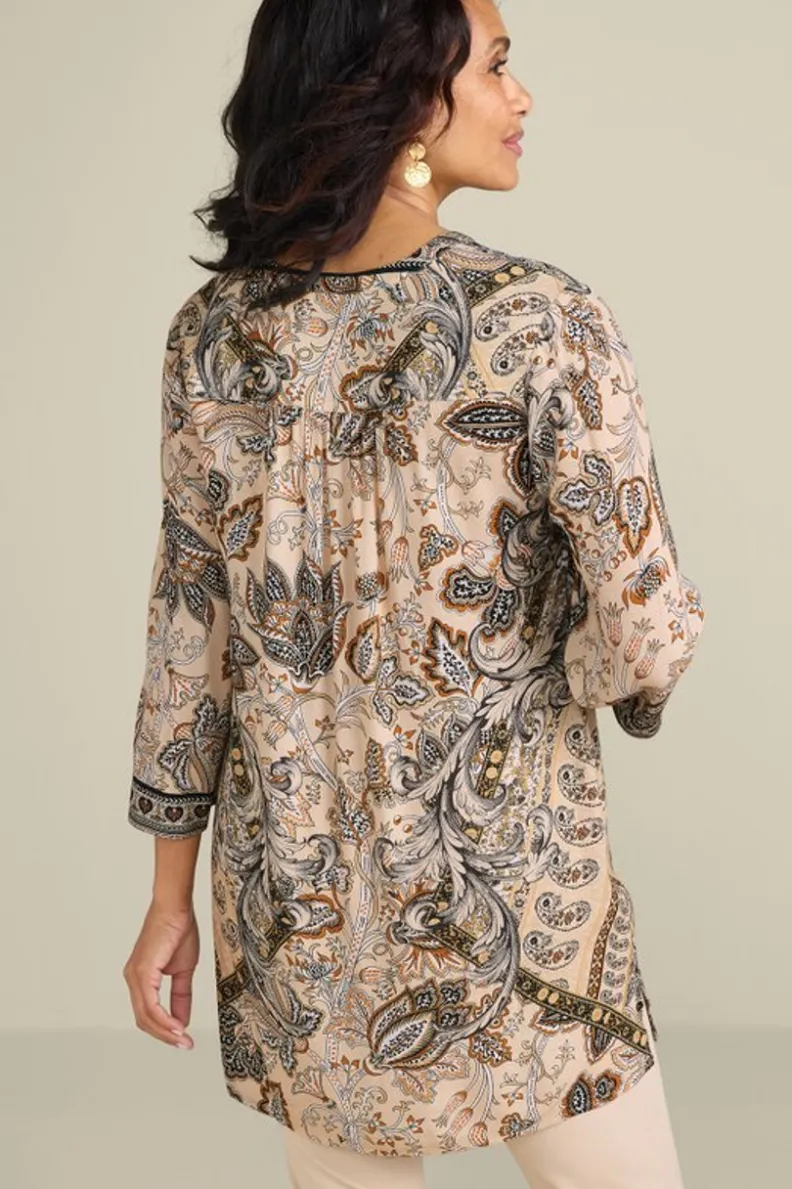 Soft Surroundings Dona 3/4 Sleeve Tunic| Tops