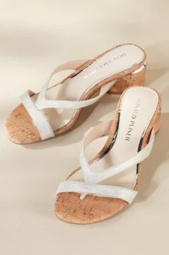 Soft Surroundings Donald Pliner Mida Cork Heel Slide| Shoes