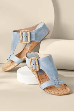 Soft Surroundings Donald Pliner Ofelia Wedge Slide| Shoes