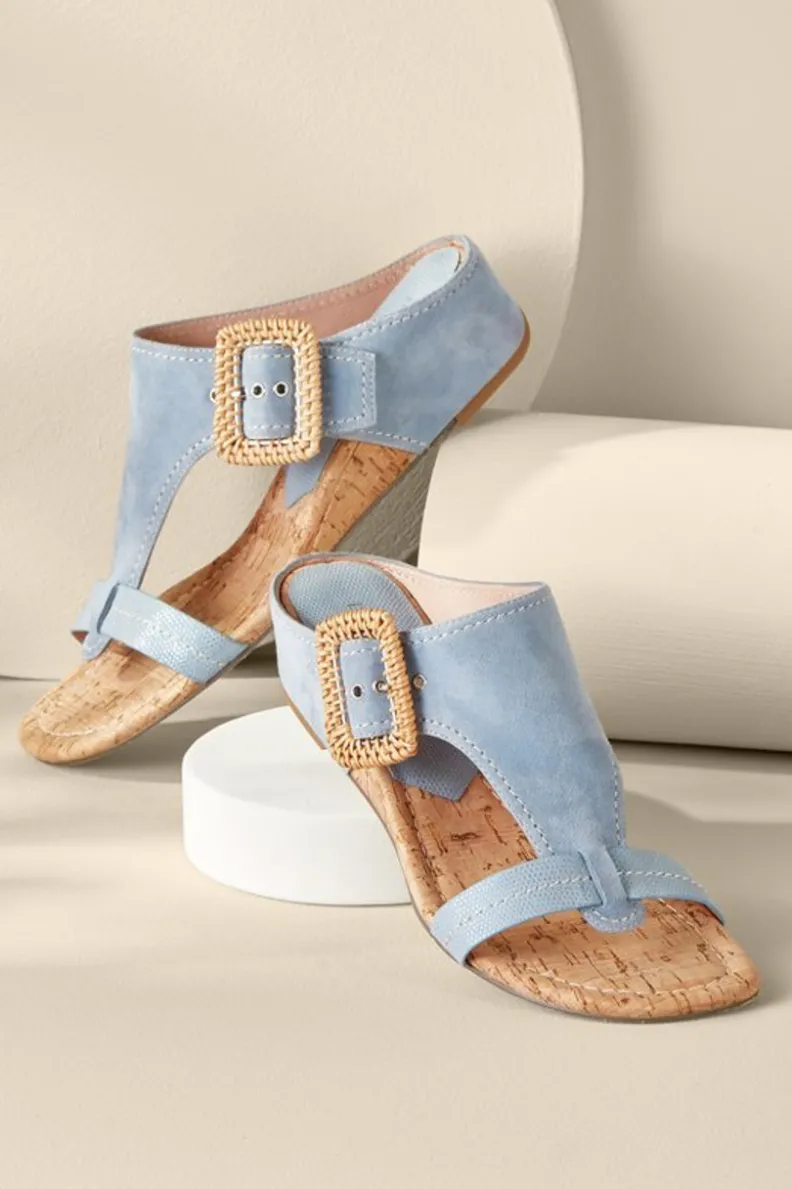 Soft Surroundings Donald Pliner Ofelia Wedge Slide| Shoes