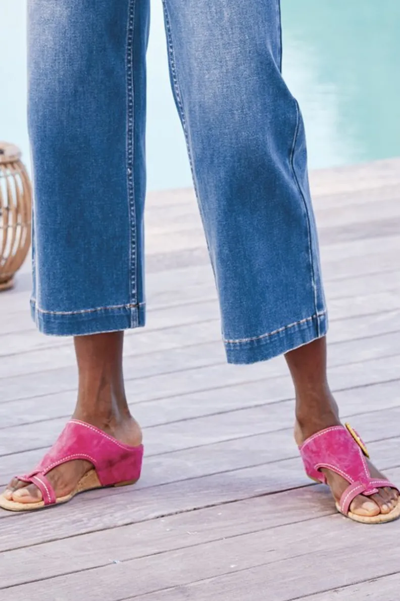 Soft Surroundings Donald Pliner Ofelia Wedge Slide| Shoes