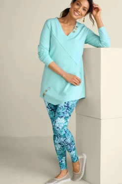 Soft Surroundings Dove French Terry Asymmetrical Tunic| Tops