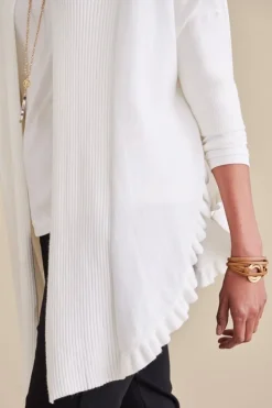 Soft Surroundings Draped Ruffle Cardigan| Tops|Toppers