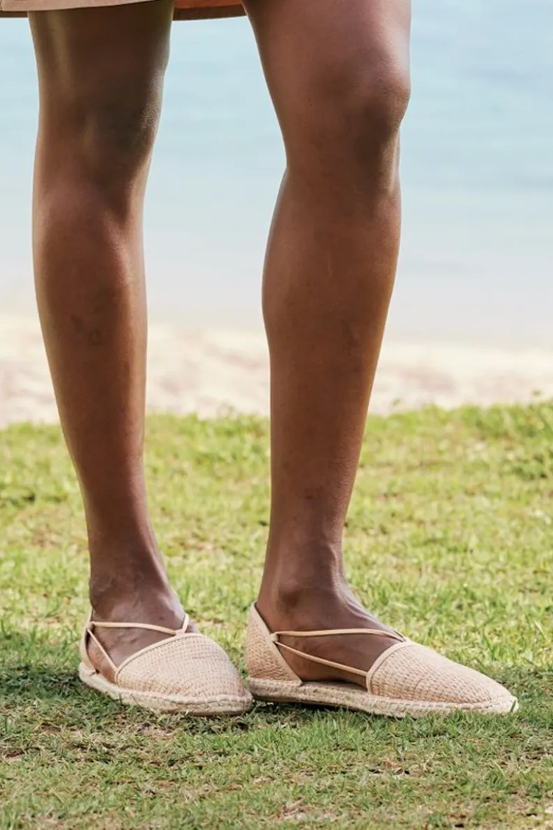 Soft Surroundings Eileen Fisher Lee Raffia Stretch Espadrille| Shoes