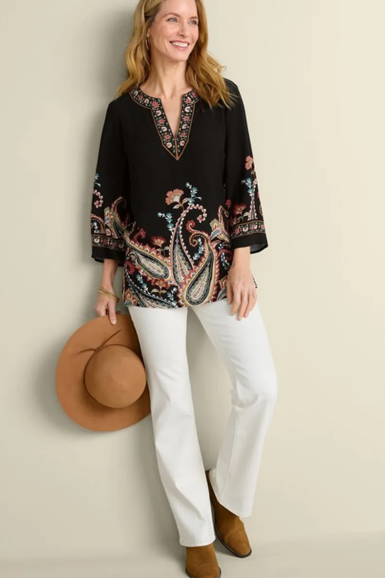 Soft Surroundings Elma 3/4 Sleeve Tunic| Tops|Tunics & Leggings