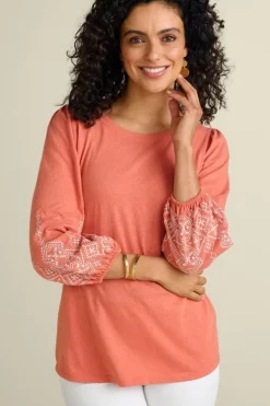 Soft Surroundings Embroidered Parisian Poet Top| Tops