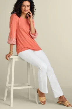 Soft Surroundings Embroidered Parisian Poet Top| Tops