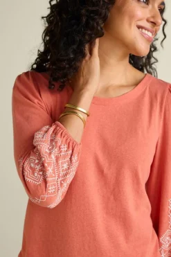 Soft Surroundings Embroidered Parisian Poet Top| Tops
