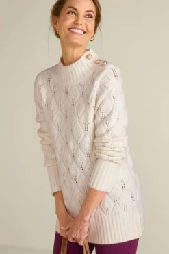 Soft Surroundings Ensley Button Sweater Tunic| Tops|Sweaters & Cardigans
