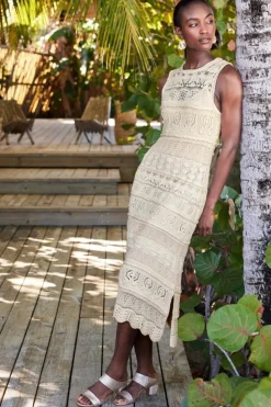 Soft Surroundings Erica Crochet Midi Dress| Dresses