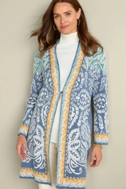 Soft Surroundings Ezer Jacquard Duster| Tops|Sweaters & Cardigans