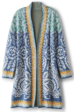 Soft Surroundings Ezer Jacquard Duster| Tops|Sweaters & Cardigans