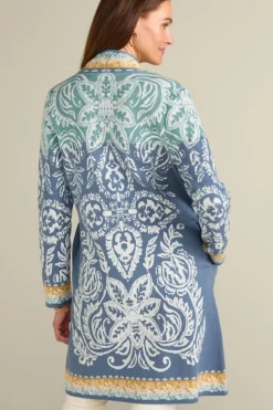 Soft Surroundings Ezer Jacquard Duster| Tops|Sweaters & Cardigans