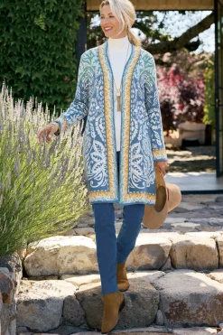 Soft Surroundings Ezer Jacquard Duster| Tops|Sweaters & Cardigans