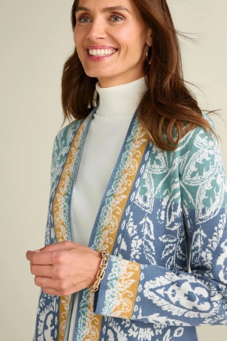 Soft Surroundings Ezer Jacquard Duster| Tops|Sweaters & Cardigans