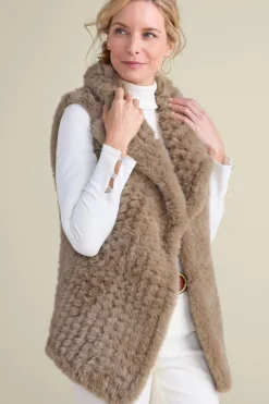 Soft Surroundings Faux Fur Draped Vest| Jackets & Coats