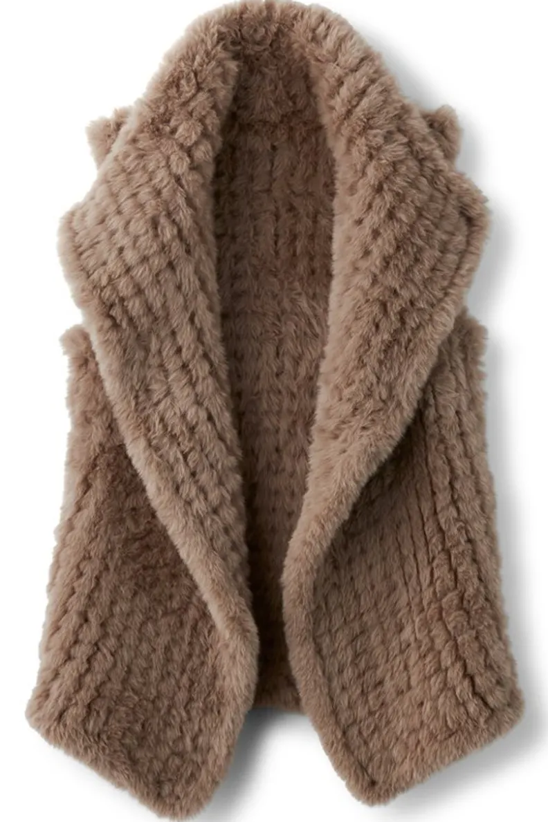 Soft Surroundings Faux Fur Draped Vest| Jackets & Coats