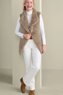 Soft Surroundings Faux Fur Draped Vest| Jackets & Coats