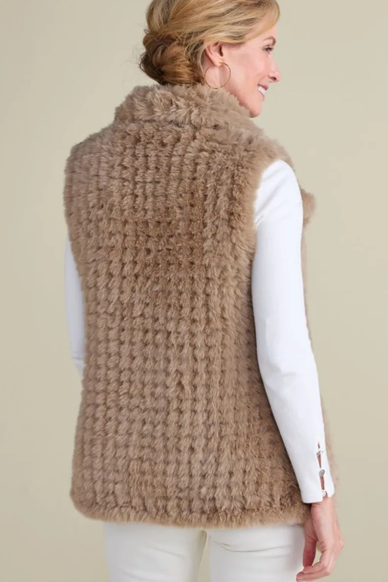 Soft Surroundings Faux Fur Draped Vest| Jackets & Coats