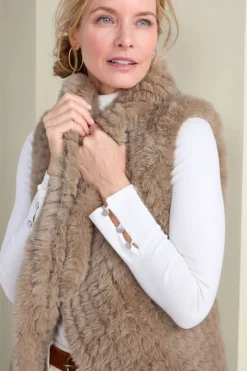 Soft Surroundings Faux Fur Draped Vest| Jackets & Coats