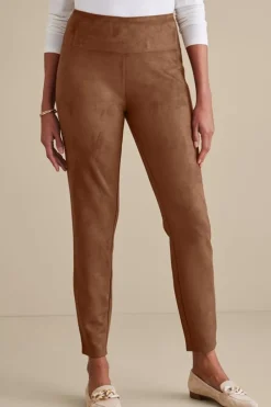 Soft Surroundings Faux Suede Pull-On Leggings| Pants|Leggings