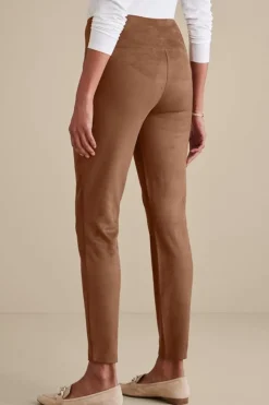Soft Surroundings Faux Suede Pull-On Leggings| Pants|Leggings