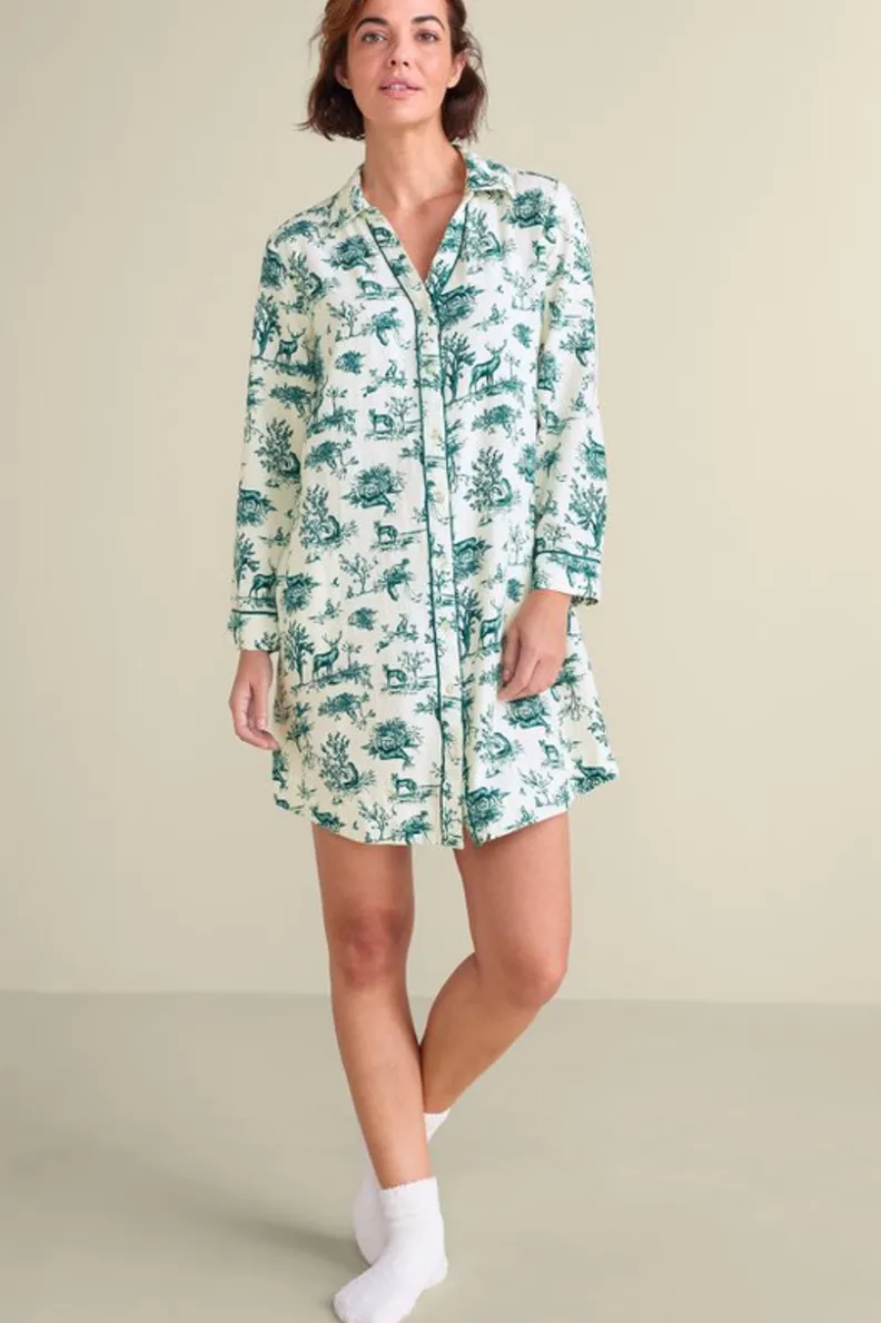 Soft Surroundings Festive Finley Sleep Shirt| Sleepwear & Lounge