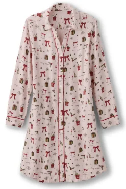 Soft Surroundings Festive Finley Sleep Shirt| Sleepwear & Lounge