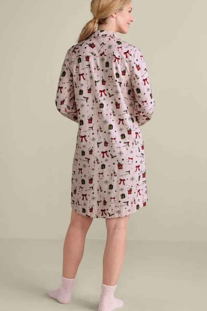 Soft Surroundings Festive Finley Sleep Shirt| Sleepwear & Lounge