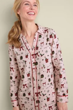 Soft Surroundings Festive Finley Sleep Shirt| Sleepwear & Lounge