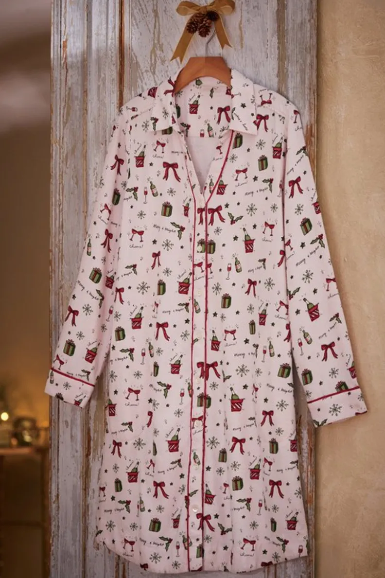 Soft Surroundings Festive Finley Sleep Shirt| Sleepwear & Lounge