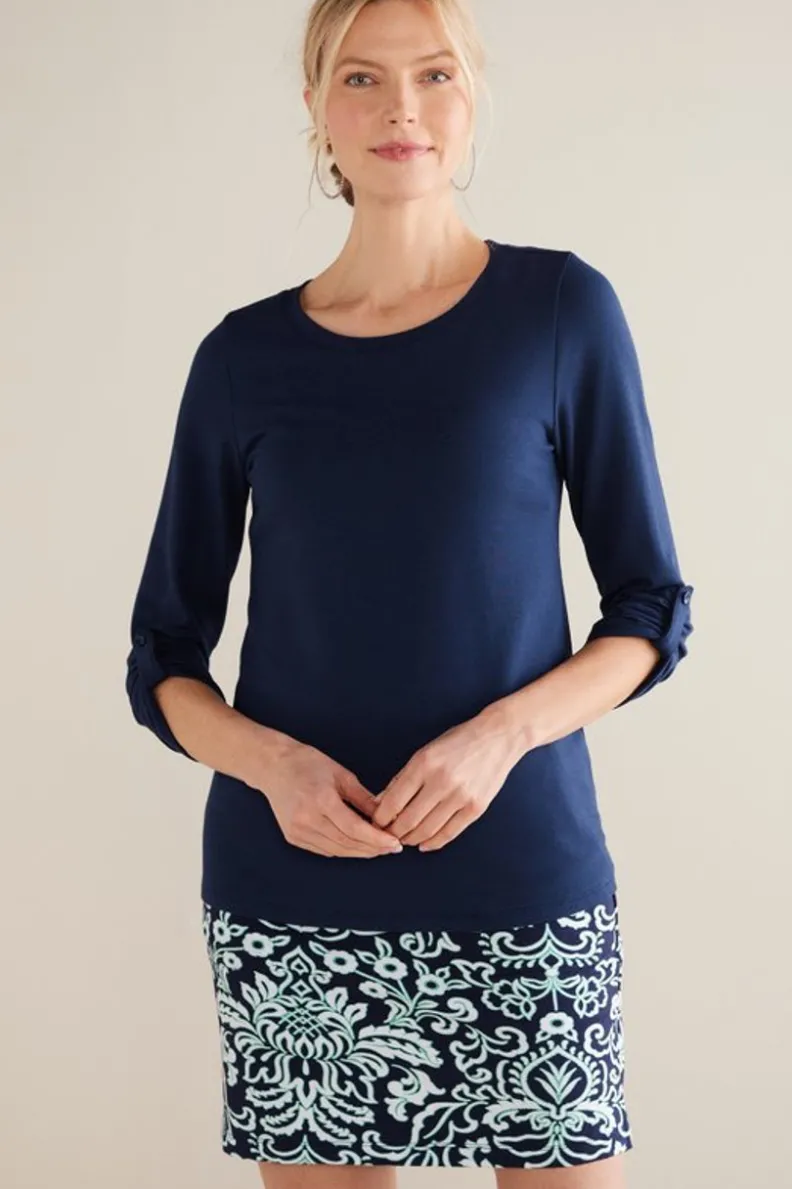 Soft Surroundings Fina French Terry Tee| Tops