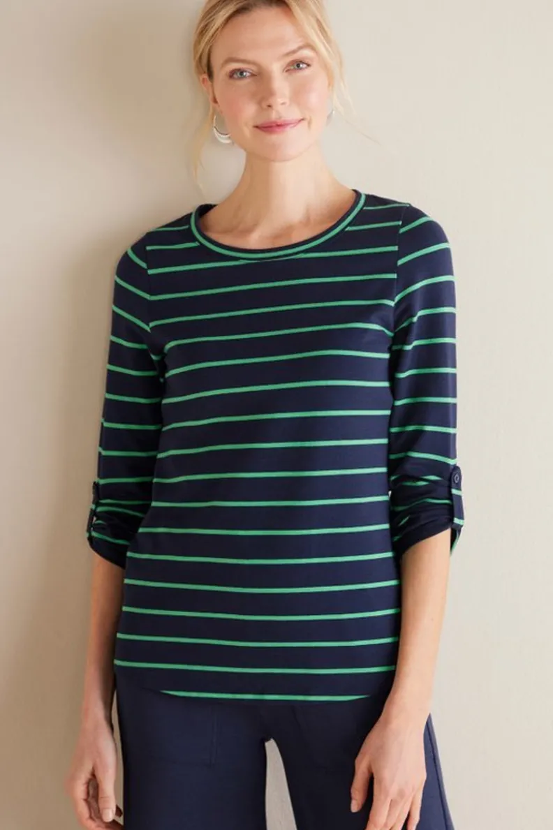 Soft Surroundings Fina French Terry Tee| Tops