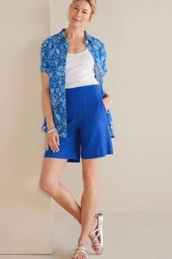 Soft Surroundings Flavia Linen Blend Shorts| Pants|Shorts