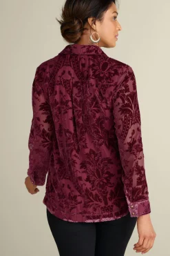 Soft Surroundings Floreat Velvet Shirt| Tops
