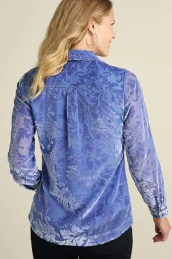 Soft Surroundings Floreat Velvet Shirt| Tops
