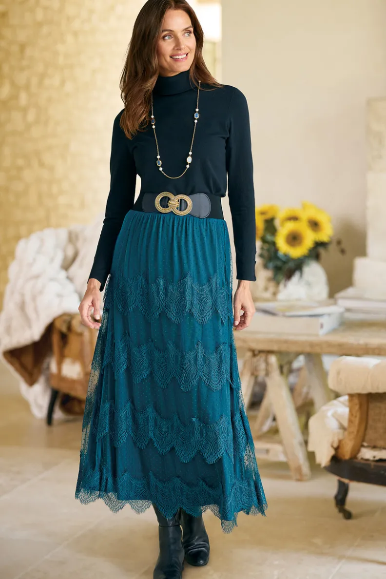 Soft Surroundings Frederica Lace Maxi Skirt| Skirts