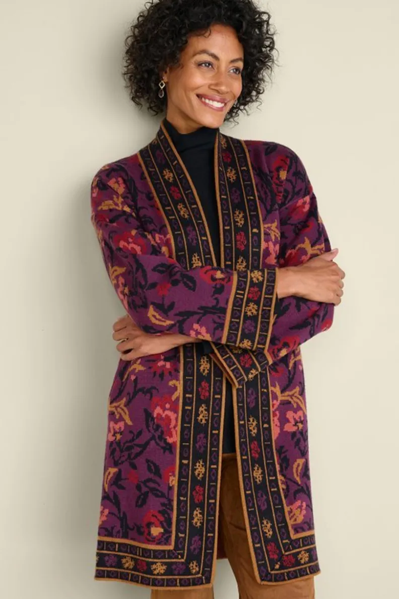 Soft Surroundings Haven Jacquard Cardigan| Tops|Sweaters & Cardigans