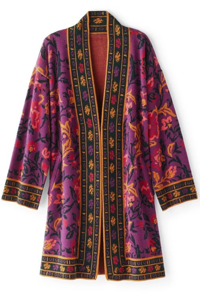 Soft Surroundings Haven Jacquard Cardigan| Tops|Sweaters & Cardigans