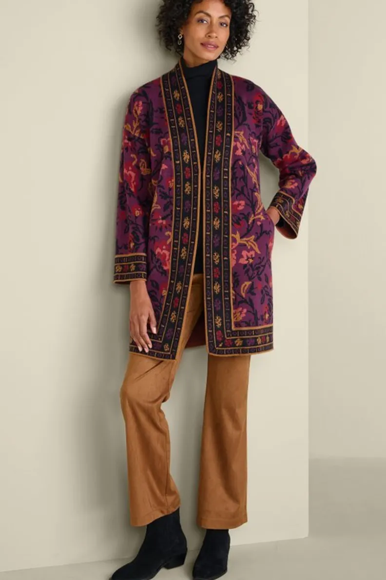 Soft Surroundings Haven Jacquard Cardigan| Tops|Sweaters & Cardigans