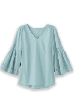 Soft Surroundings Heloise Eyelet Sleeve Tunic| Tops