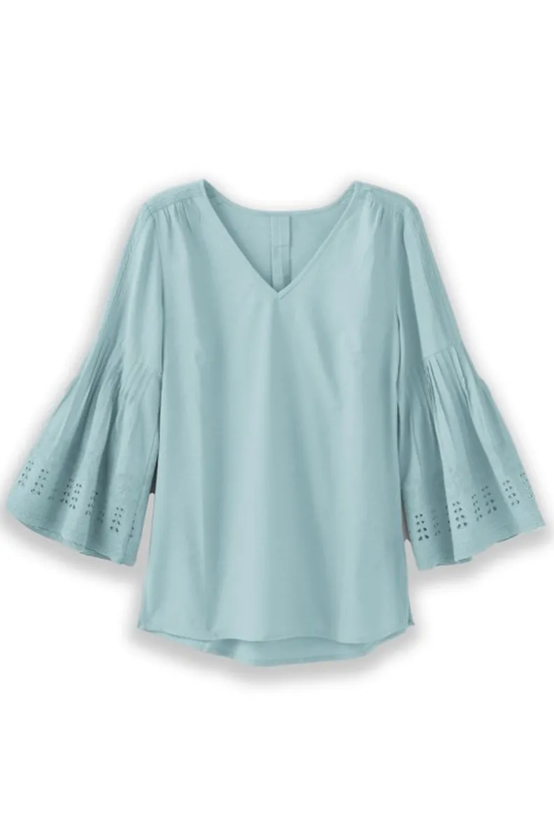 Soft Surroundings Heloise Eyelet Sleeve Tunic| Tops