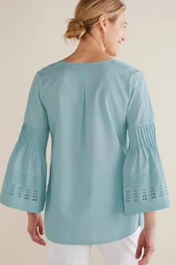 Soft Surroundings Heloise Eyelet Sleeve Tunic| Tops