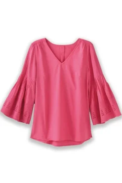 Soft Surroundings Heloise Eyelet Sleeve Tunic| Tops