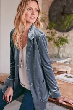 Soft Surroundings Holly Velvet Blazer| Toppers|Jackets & Coats