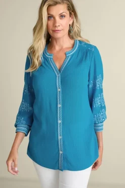 Soft Surroundings Imane Gauze Tunic| Tops|Tunics & Leggings