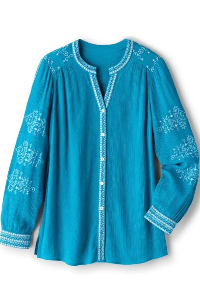 Soft Surroundings Imane Gauze Tunic| Tops|Tunics & Leggings