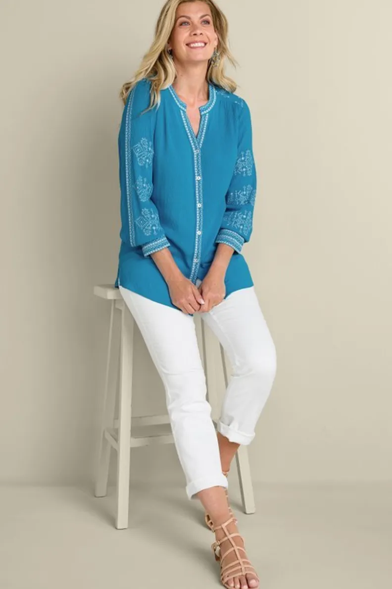 Soft Surroundings Imane Gauze Tunic| Tops|Tunics & Leggings